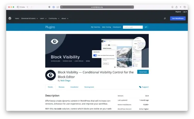 Block plugin