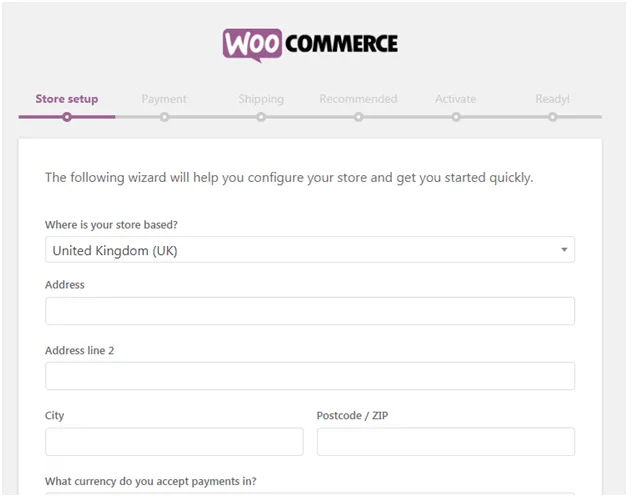 configurare modul woocommerce