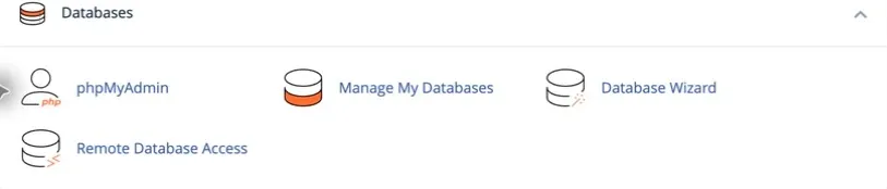 Uneltele pentru baze de date din cPanel