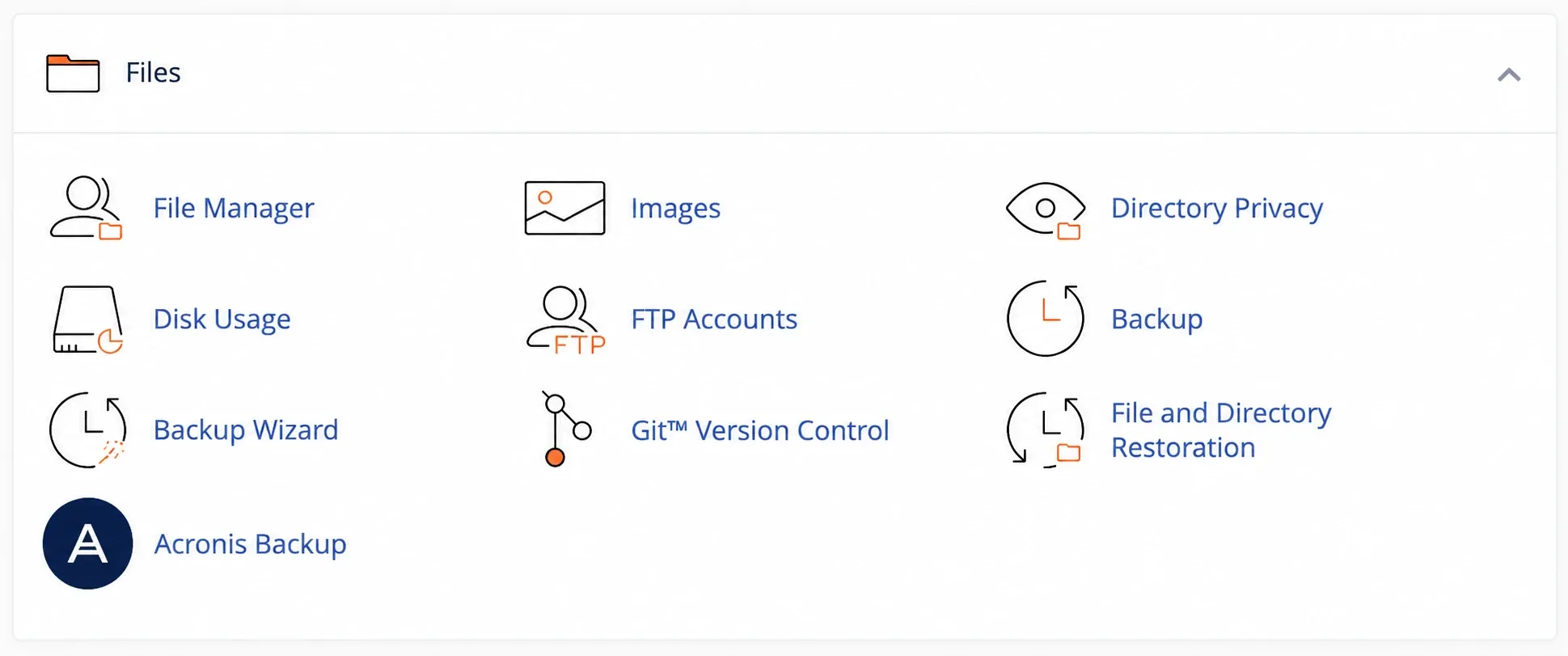 Cele zece unelte din grupul Files al cPanel