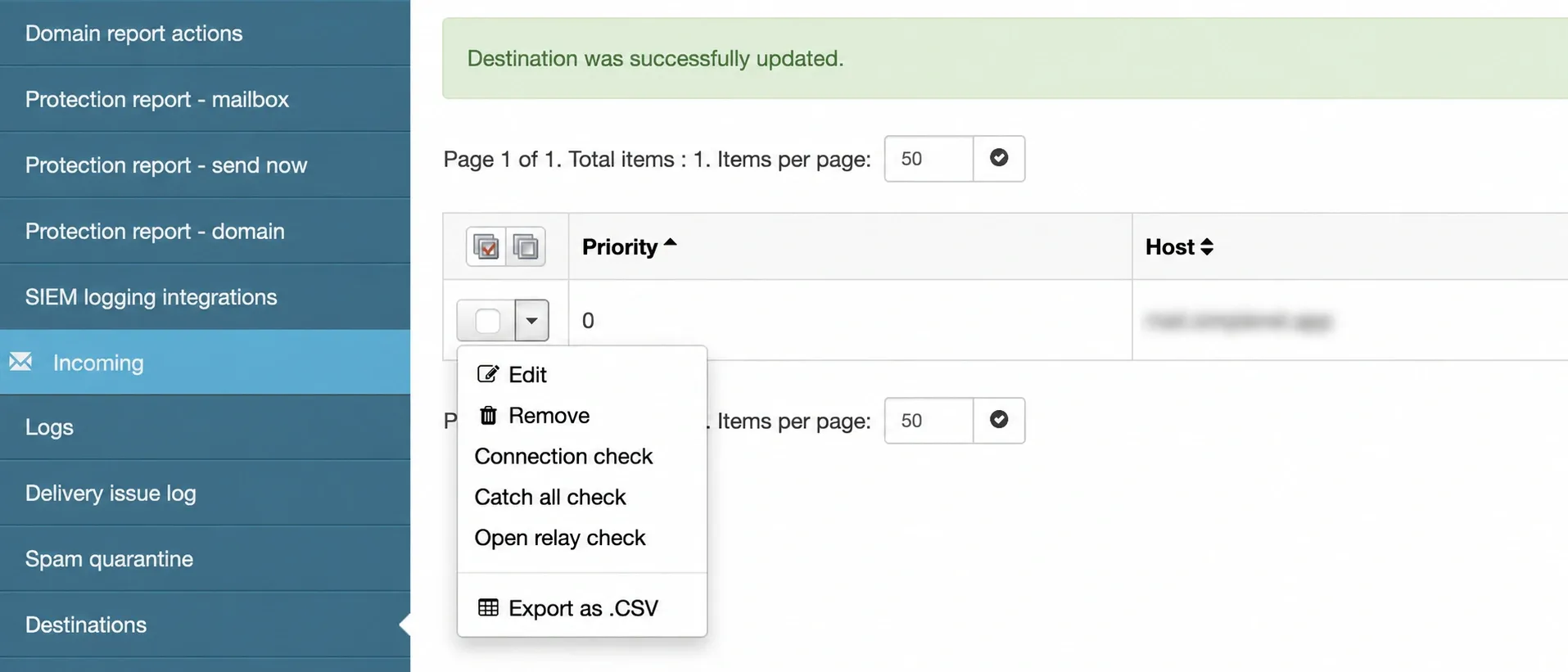 Ruta Destinations în SpamExperts