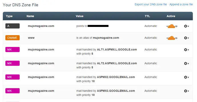 cloudflare-dns-settings