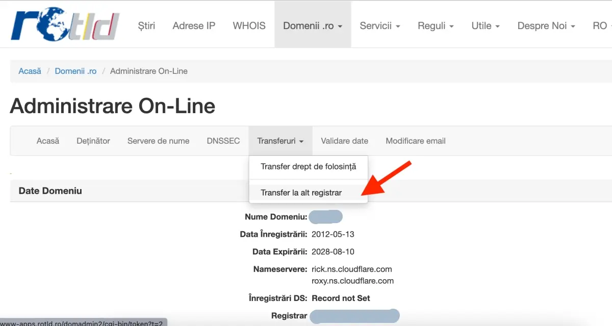 transfer la alt registrar