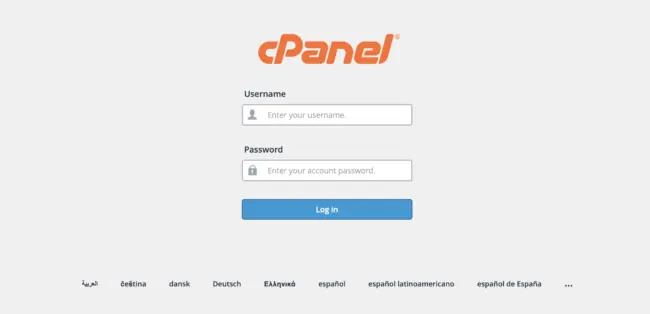 Login cPanel