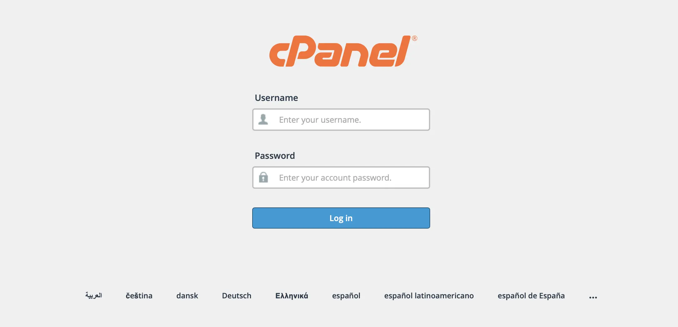 login cpanel
