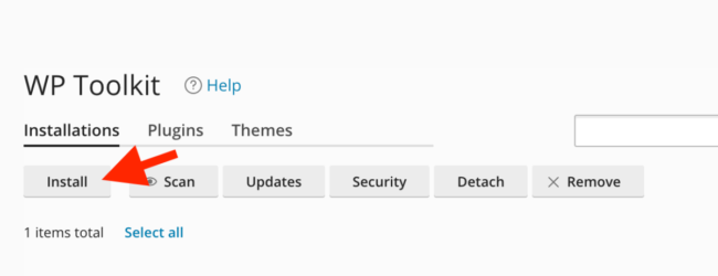 instaleaza wordpress cu wp toolkit