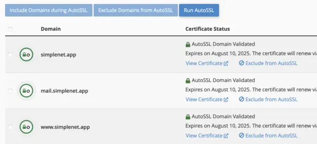 Auto SSL cPanel