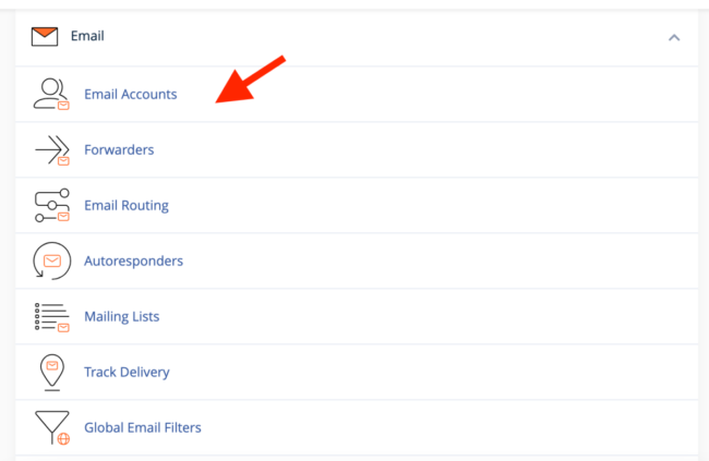 email accounts in cPanel