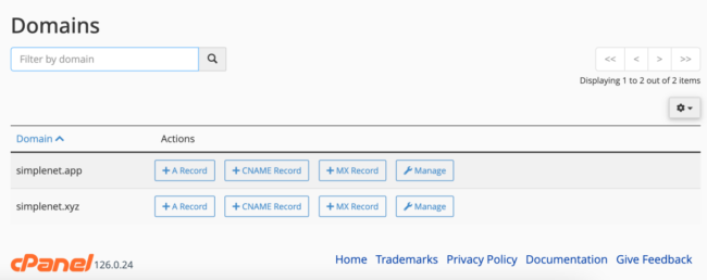 zone editor in cPanel