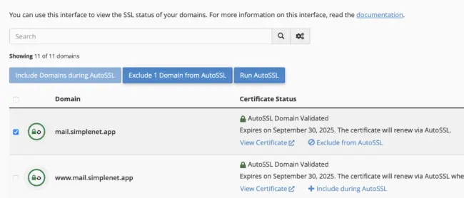 Rulează auto ssl