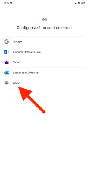 Configurează cont email
