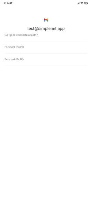 Alege POP sau IMAP