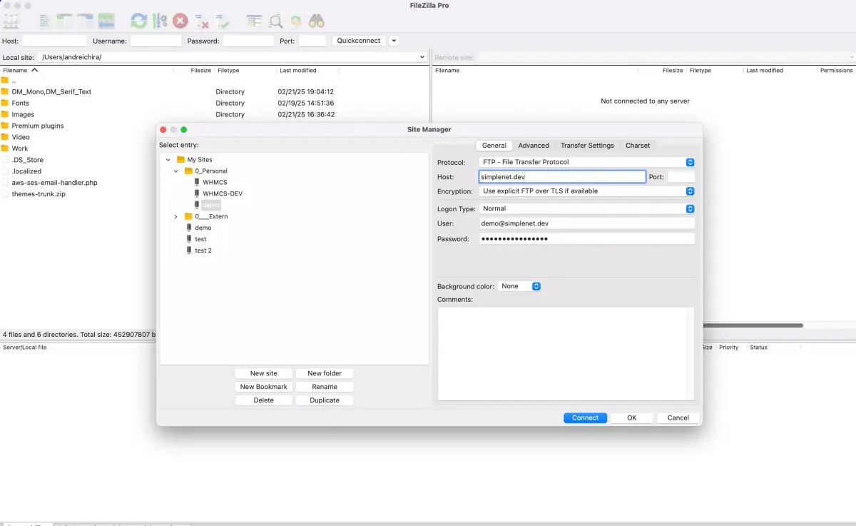 filezilla screenshot