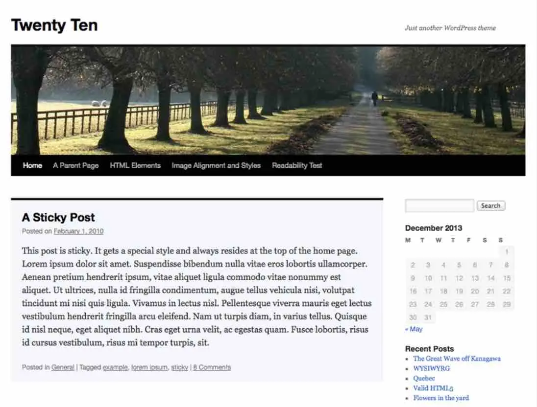 Tema Twenty Ten