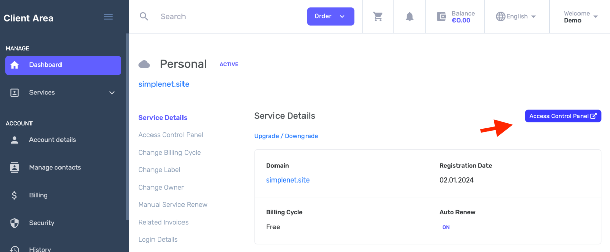 buton Access Control Panel