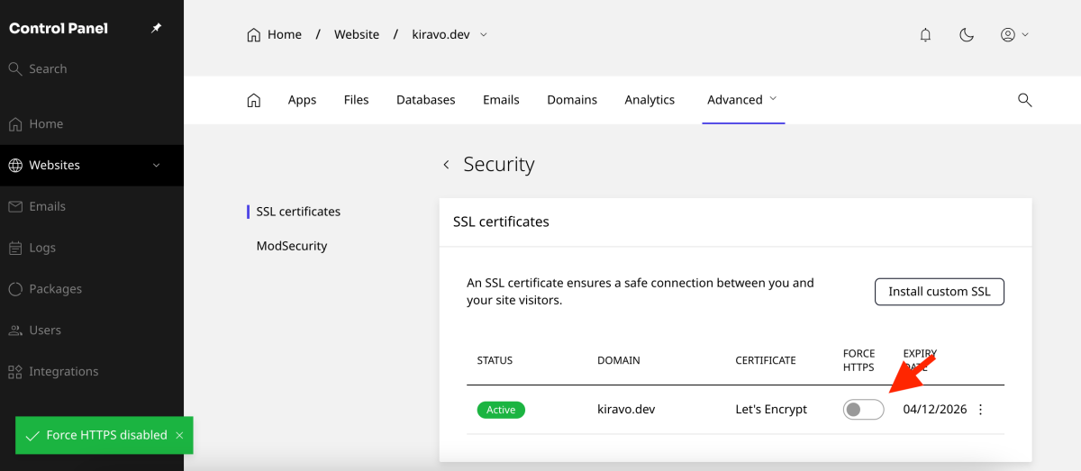 debifează force https