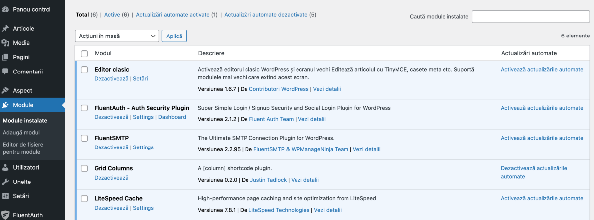 lista pluginuri wordpress